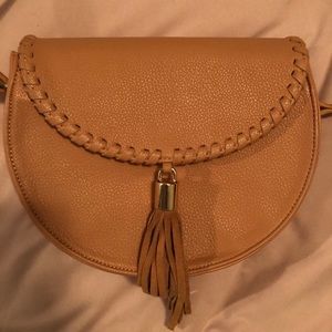 Tan cross body handbag